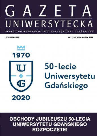 Okładka numeru Gazety Uniwersyteckiej z artykułem przygotowanym przez Muzeum Uniwersytetu Gdańskiego