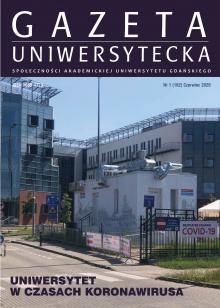Okładka numeru Gazety Uniwersyteckiej z artykułem o sporcie w Wyższej Szkole Handlu Morskiego.