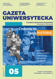 Okładka numeru Gazety Uniwersyteckiej z artykułem o Muzeum Uniwersytetu Gdańskiego